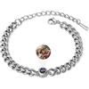 Gaosh Bracciale da Uomo con Foto Bracciale di Proiezione Personalizzato con Foto All'Interno per Papà Mamma Coppia Regali Personalizzati