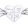 GoldChic JEWELRY Collana Donna Cuore Puzzle Collane Personalizzate, Ciondoli Di Amicizia Divisi In Acciaio Inossidabile Per Lui e Per Lei, Madre Figlie Gioielli Di Famiglia Regali Per Coppie