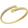 Breil, Collezione Gleam, Bracciale Donna, in Acciaio IP Gold Lucido, con Dettaglio Esagonale e Dettaglio Semi-esagonale, Colore Gold, Misura S, 53 x 41 mm, Gioielli Donna e Ragazza