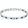 Maserati Bracciale in Acciaio da Uomo, Ip Blu, Collezione Iconic - JM124AVD39