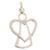 Gioielleria Bucci CIONDOLO ANGELO IN ORO BIANCO 18 KT + COLLANA LACCIO IN OMAGGIO