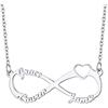 Bandmax Collana con Nome Personalizzabile, 3 Nomi Personalizzata in Acciaio, 40+5 cm Argento Collane Lunghe Gioielli Donna, Regalo per Fidanzata Amici Mamma Compleanno