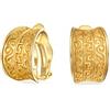 Bling Jewelry Motivo Egiziano Greco Ampio Mezzo Cerchio Clip Su Orecchini Per Le Donne Non Forato Orecchie Opaco 14K Oro Placcato Ottone