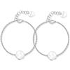 S'Agapõ Bracciali Donna in Acciaio con Simbolo Mondo | Collezione Me + You - SEY12