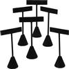 Findingking 6 Black Velvet Earring T stand Showcase Displays 12,1 cm