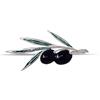 Inmaculada Romero IR Spilla ramo d'ulivo in argento sterling 925m 46mm. olive nere glassate
