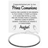 Bramart Bracciale Uomo Prima Comunione Argento Sterling 925 Compleanno Idee Regali per lui, Bracciali Tennis oro Idea Regalo Natale - Cofanetto con DEDICA incluso. (Prima Comunione - Tennis Uomo)
