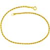 gioiellitaly Bracciale corda fune funetta unisex uomo donna ragazzo ragazza Oro giallo 18 Kt 750 lunghezza 17 cm maglia sottile