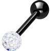 PIERCINGLINE - Barretta in titanio | EPOXY & SFERA IN TITANIO | Piercing per seno e lingua | Selezione di colori e dimensioni