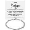 Bramart Bracciale Cubano Uomo Collega con Acciaio Inox Lucidato di Altissima qualità Idea Regalo per lui Regali Festa Natale Compleanno - Cofanetto con DEDICA incluso (Bracciale Collega Uomo 1)