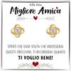 Bramart Orecchini Nodo Donna Migliore amica con finitura in Oro giallo 18k Regalo mamiche Idea per lei Compleanno, Natale - Cofanetto con DEDICA incluso. (Orecchini Nodo Oro - Amica)