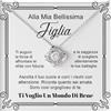 Bramart Collana Donna Figlia da Mamma o Papà Idea regalo per lei Finitura in Argento, Oro Gioiello Compleanno o Natale Idee Regali Ciondolo - Cofanetto con DEDICA incluso (A mia Figlia 2)