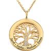 MyNameNecklace MYKA - Personalizzata Collana in Argento con Albero della Vita e Zirconia Cubica - Gioielli con Nome Inciso in Sterling - Regalo per le Donne - Regali per San Valentino (Placcato Oro 18k)