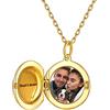 PROSILVER Collane Argento 925 con Foto Dentro Cuore/Rotondo/Ali Di Angelo Argento con Confezione Regalo