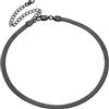ChainsPro Collana da Donna Serpente Piatta 3mm/5mm Larghezza in Acciaio Inox, Collana Snake Semplice, Girocollo, Choker per Ragazze, Colore Argento/Nero/Oro/Rosegold, 38cm, Acciaio inossidabile