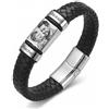 Grovjewfit Bracciale Da Uomo Personalizzato Regalo Per Fidanzato Marito Padre Compleanno Festa Del Papà Natale Con Nome Data Foto Incisione Braccialetto A Catena Da Uomo (Argento)