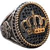 Falcon Jewelry Majestic Jewelry - Anello da uomo in argento Sterling 925, con onice naturale