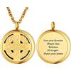 PROSTEEL Collana Personalizzata in Acciaio Inossidabile Nodo Celtico Oro - Personalizzabile con Foto Proiettata per Uomo e Donna