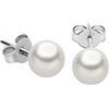 BLUESPIRIT Orecchini da donna, Collezione B-CLASSIC, in argento 925, perla bianca, Idee Regalo - P.2501E50000074
