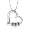 kaululu Collana Personalizzata Collana con Nome di bambini per la mamma Collana con cuore Argento Ciondolo Collana madre dalla figlia Regali di compleanno per la festa della mamma