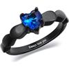 INBLUE Anelli di Promessa Personalizzati per Coppie Anello con Testo Inciso con Pietra Preziosa Cuore Acciaio Inox Anelli di Coppia Abbinati per Lui e Lei su Matrimonio Fidanzamento