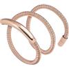 Breil - Bracciale da Donna Collezione NEW SNAKE STEEL TJ2839 - Gioiello Modellabile al Polso in Maglia in Acciaio Lucido con Elemento Rigido - Lunghezza 50 cm - Oro Rosa/Gold Rose