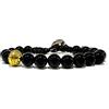 Samsara Bracciale Tibetano Buddista Regolabile Uomo Donna, Pietra Naturale Shungite con Mantra, Cordino in Cotone Cerato Resistente, Stile Shamballa Artigianale, Accessorio Elegante e Versatile