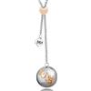 SAGA GIOIELLI® COLLANA CHIAMA ANGELI GRAVIDANZA BOLA SALISCENDI LUNGHEZZA REGOLABILE MANINE DORATE