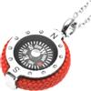 amorili Collana con bussola ciondolo in acciaio (rosso)
