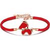 PAMTIER Braccialetto Donne Uomini Acciaio Inossidabile Gioielleria Ciondolo Zodiaco Cinese retrò Patrono Fortunato Braccialetto Catena Regalo di Compleanno Cavallo