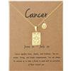 Sora Tuki Collana zodiacale per le donne Tarocchi Collana in acciaio inox oro Collana costellazione Collana segno zodiacale Collane Dainty Trendy Jewelry Gift, Acciaio inossidabile, Nessuna pietra preziosa
