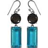 Meadows Quarzo fumé 53.73CT con quarzo atite donne ciondola gli orecchini in argento sterling 925., Argento sterling Pietra, Quarzo fumé con quarzo apatite