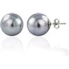 inSCINTILLE Orecchini Perle a Lobo in Argento Rodiato 925 con Chiusura a Farfallina, Made in Italy