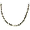 Generic Zoya Gems & Jewellery, collana da donna in argento Sterling con perline sfaccettate in pirite da 4 mm, collana da donna, 4 mm, Gemma, Pirite