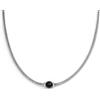 NADIR Collana Uomo catena snake Marlù in acciaio con sfera onice 13CO0153-N