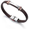 Viceroy Bracciale da Uomo Fashion in Acciaio Inox parzialmente Placcato Oro, caucciù, 21,5 cm - 6336P09011, 21.5 Centimeters, caucciù
