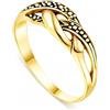 ZELYA Anello da donna in argento placcato oro retrò vintage 925/858 14 K - Anello ossidato con design traforato per donna, scatola personalizzata, tutte le dimensioni, Argento, Nessuna pietra preziosa