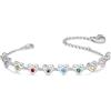 Wamantic Bracciale Donna Argento Personalizzato - Braccialetto Gioielli Bracciali Cuore Regalo Natale Compleanno Regali Festa Della Mamma per Moglie Amicizia