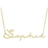 Remo Gammella Collana Personalizzabile Nome Firma Rollo. Collana Nome in Argento 925% bagnato in Oro Bianco, Giallo o Rosa. Altezza Nome 12 mm. Lunghezza 40 cm (nome escluso) (Oro Giallo)