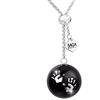 SAGA GIOIELLI® COLLANA CHIAMA ANGELI GRAVIDANZA BOLA SALISCENDI LUNGHEZZA REGOLABILE MANINE NERO