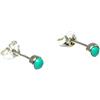 Art Gecko Piccoli orecchini rotondi in argento Sterling 925 - 3 mm, turchese tibetano blu, Pietra, Turchese