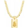 AMAR Amor Luxury Collana Uomo in Oro 585 Bizantina 925/585 con Medaglione - Regalo di Compleanno