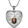 Drawelry Collana con Ciondolo A Forma di Cuore Personalizzato, Collane con immagine commemorativa personalizzata, ciondolo con foto, Personalizzata con foto (argento)