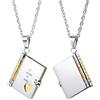 Kiddo Sky Collana Personalizzata A Forma di Libro Placcata in Oro 18k - Collana Apribile con Medaglione A Forma di Libro Multistrato per Donna, Scrivi la Tua Storia, Regalo di Gioielli Personalizzati
