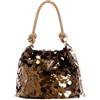 GUESS borsa da sera borsa a tracolla Holiday Shine Pochette Mini Bronze bronzo