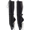 TIKENBST Ballerina Heels Ballet Boot Heels Ballet Heels Tacchi Donna Tacchi alti Sexy Platform Heelless Ballet Stivaletti Super Alti,Black-39