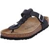 Birkenstock 1021349 Gizeh Braided black, Oiled Leather INFRADITO Donna, Black EU 40