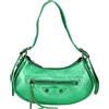 Gave Lux Borsa a Mano in Pelle Laminata con Tracolla Rimovibile Verde Medio per Donna Elegante e Versatile