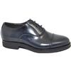 Malu Shoes Scarpa Stringata Uomo Liscia Blu in Vera Pelle abrasivata con Fondo Gomma Mem Businessman Handmade in Italy (42 EU)