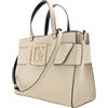 Armani Exchange Borsa a mano da donna, pelle sintetica nera, design elegante con logo, Nero
